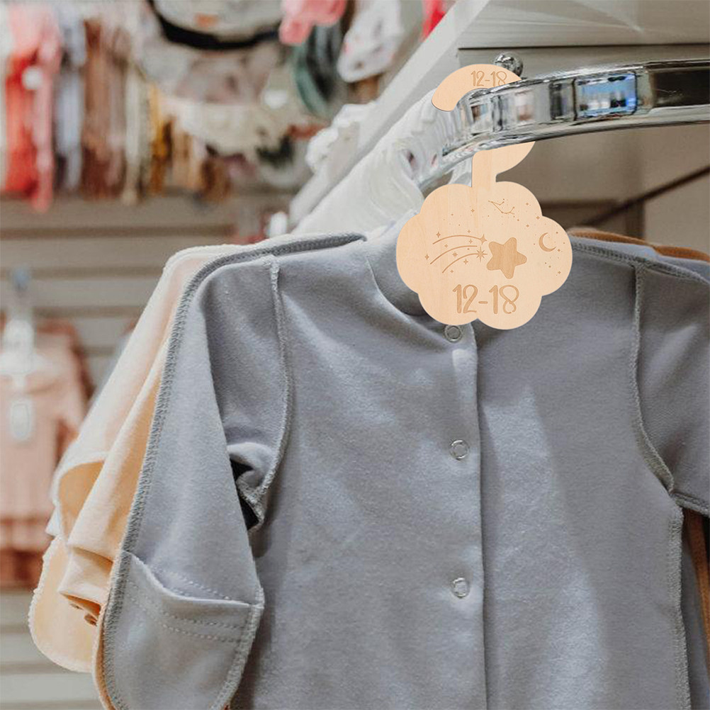 Baby Nursery Wardrobe - 14 Separadores de Ropa de Madera