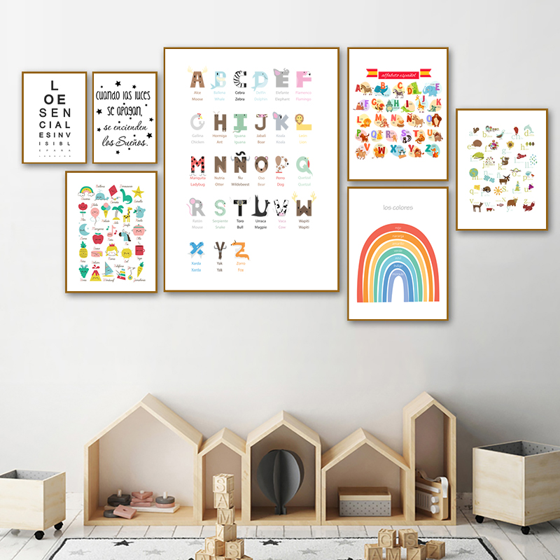 Baby Nursery In Spanish - Pintura en lienzo de decoración artística