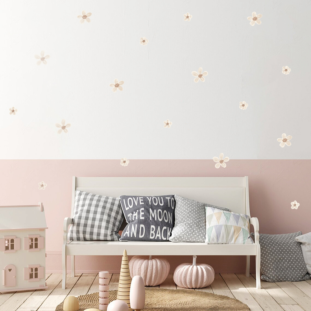 Baby Nursery Wall Mural - Pegatinas de pared de flores de