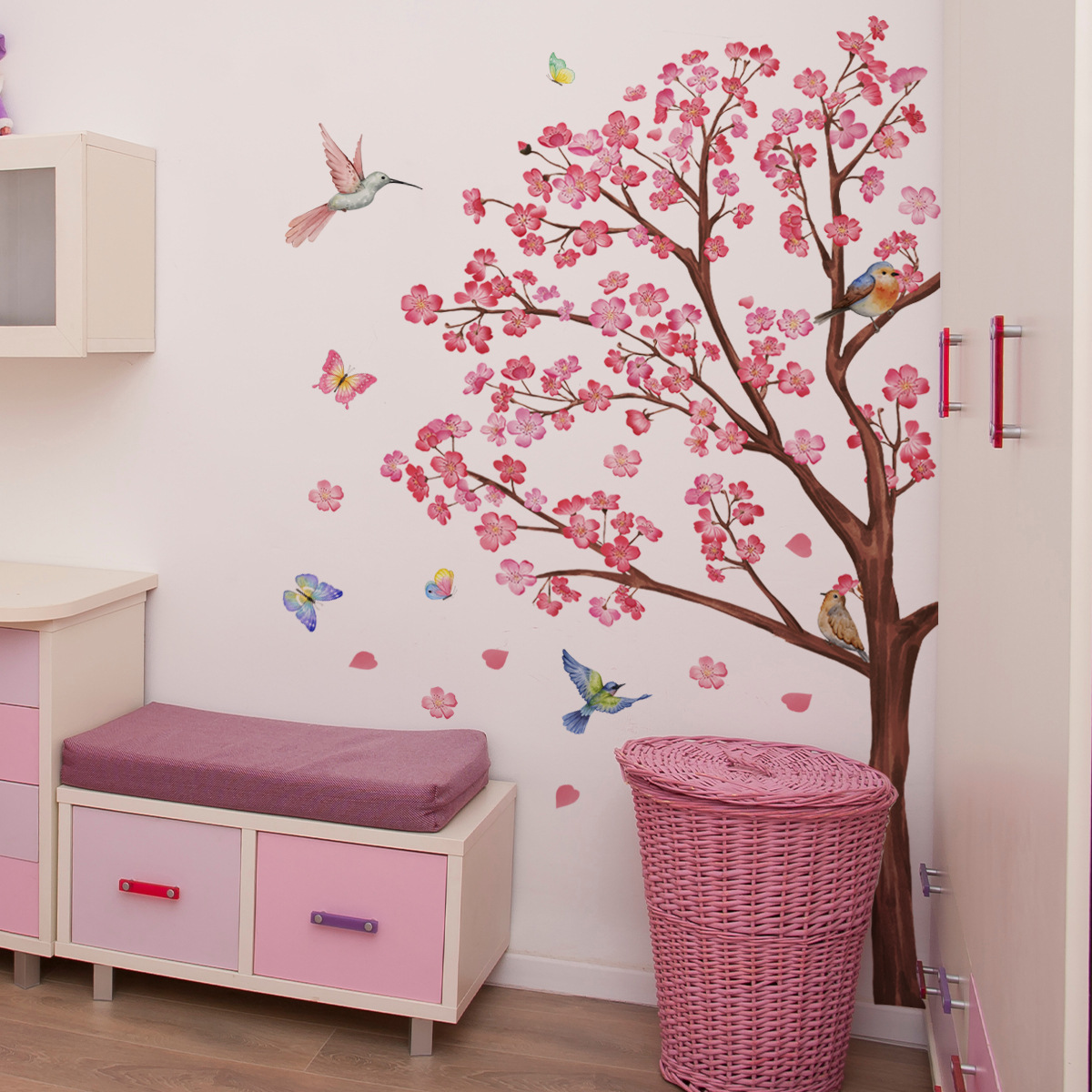 Baby Nursery Decor Ideas - Pegatinas de pared de flores y