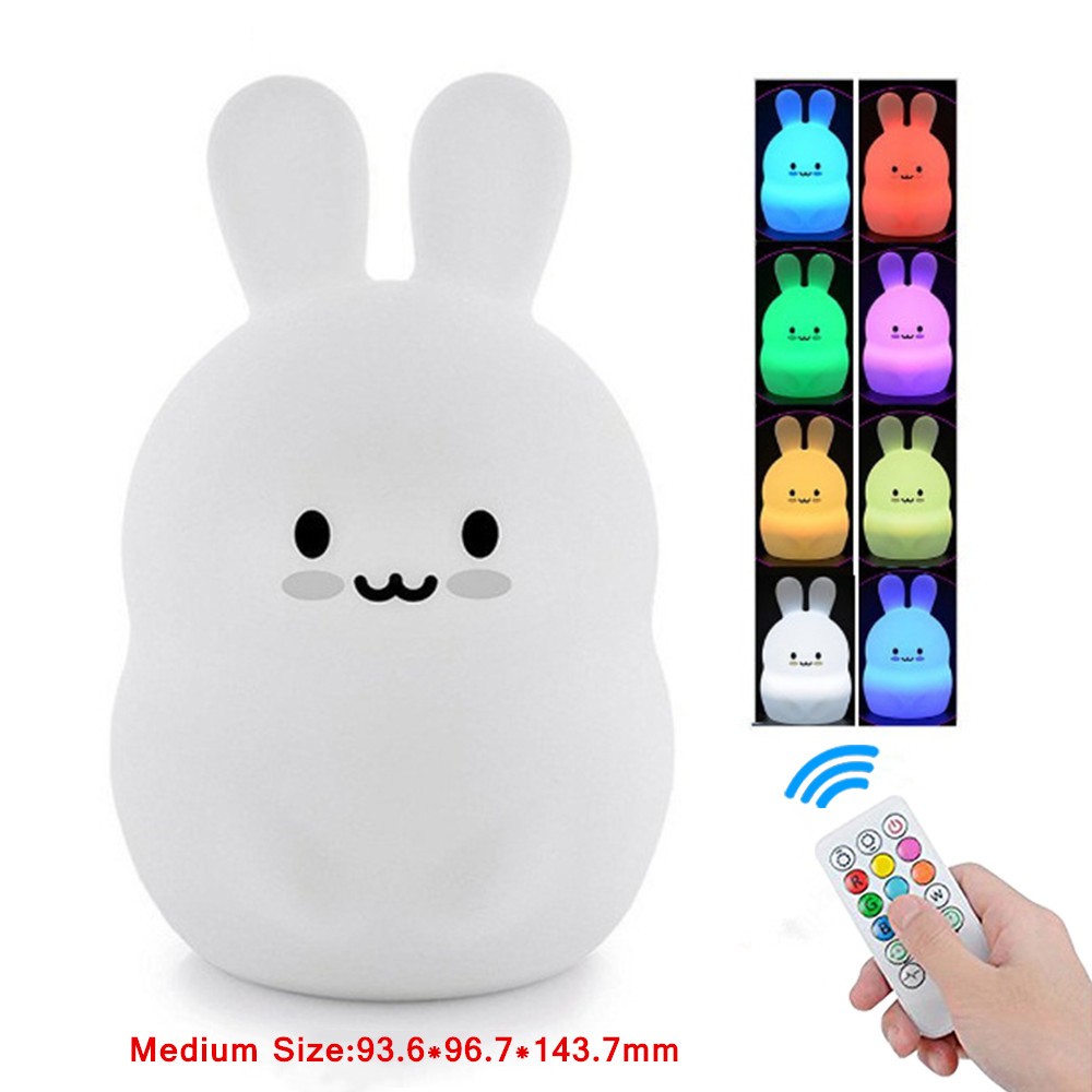 Baby Nursery Egg Light - Luz nocturna de conejo con Sensor