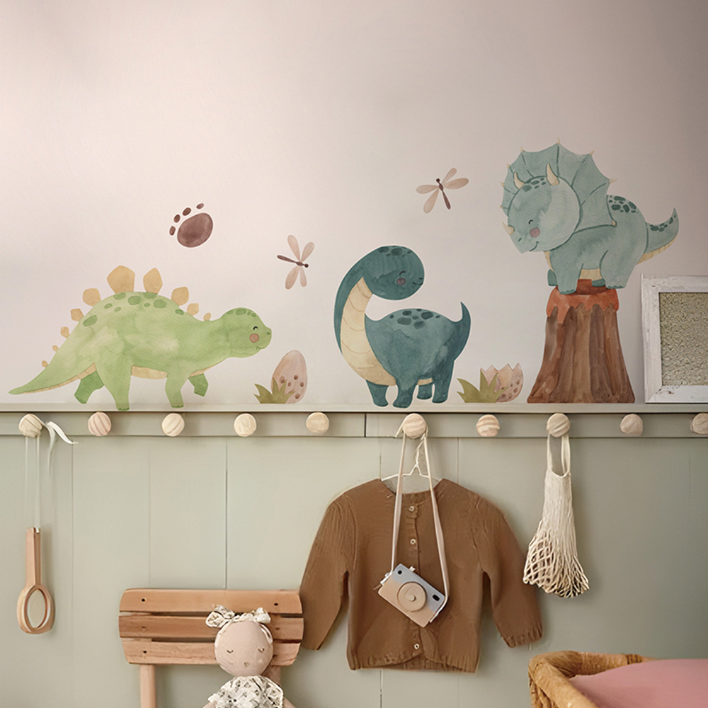 Baby Nursery Decor Ideas - Calcomanías de pared de dinosaurio, pegatinas