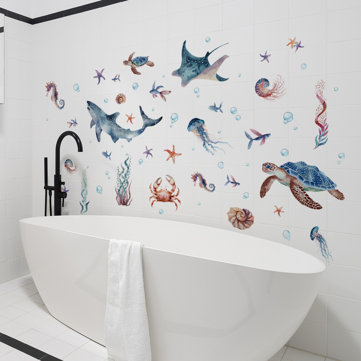 Baby Nursery Under The Sea - Pegatina de pared de vida marina