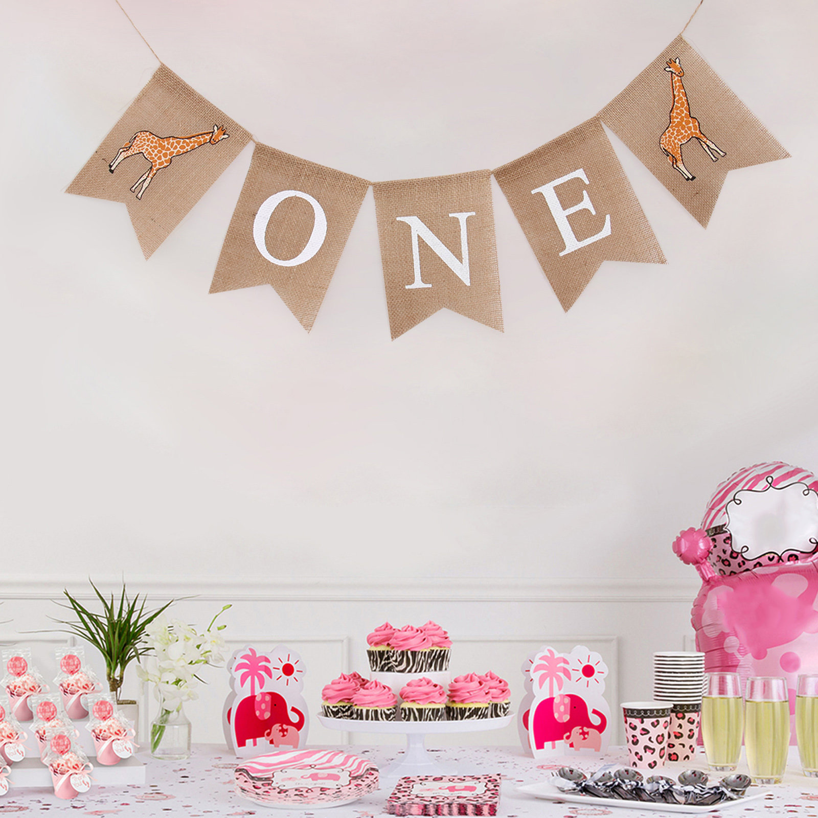 Baby Nursery Bunting - Guirnalda de Lino con Diseño de