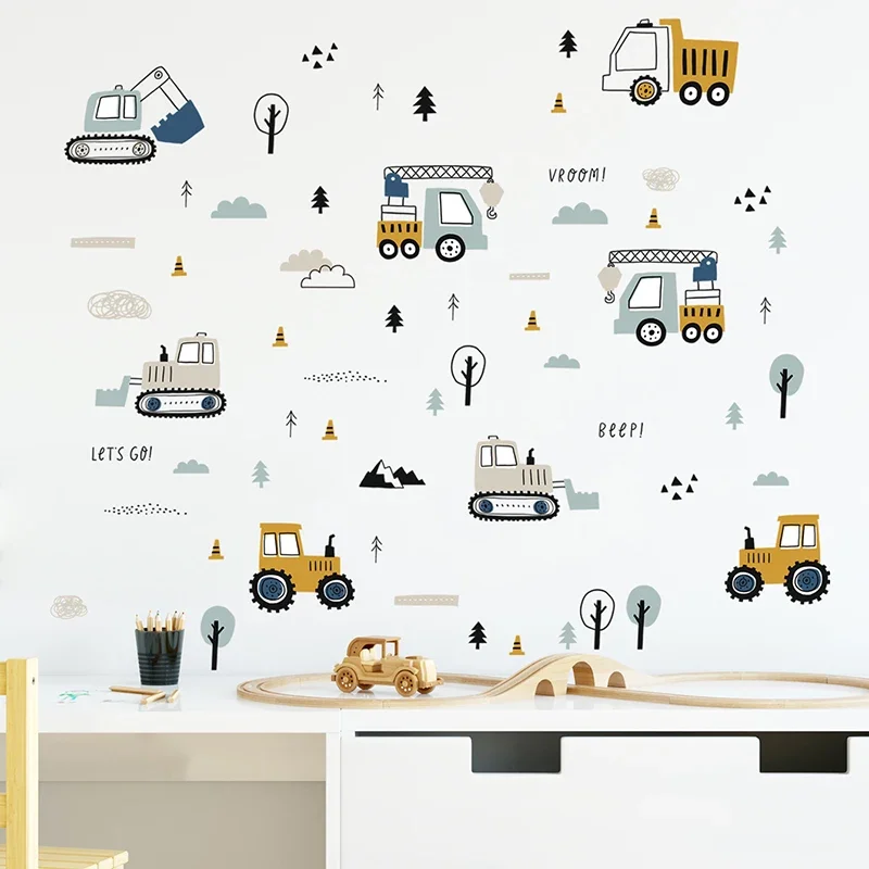 Baby Nursery Wall Mural - Pegatinas de pared de camión de