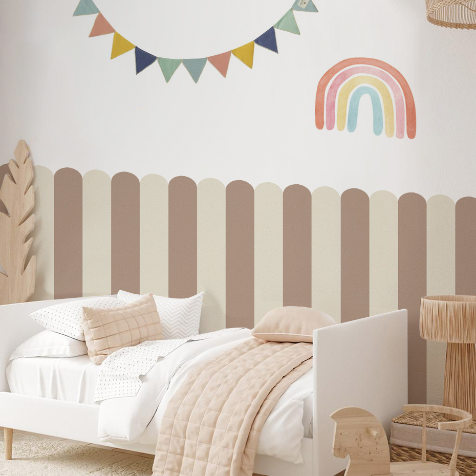 Baby Nursery Wall Mural - Papel tapiz de arco de rayas