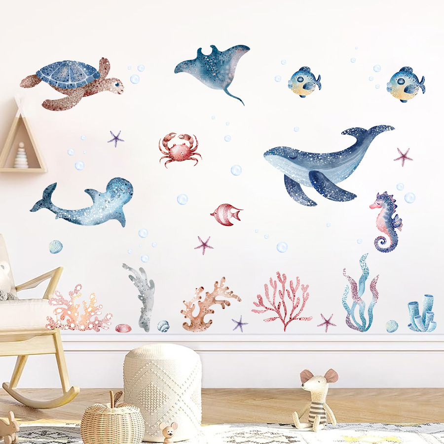 Baby Nursery Under The Sea - Pegatina de pared de Mundo Marino,