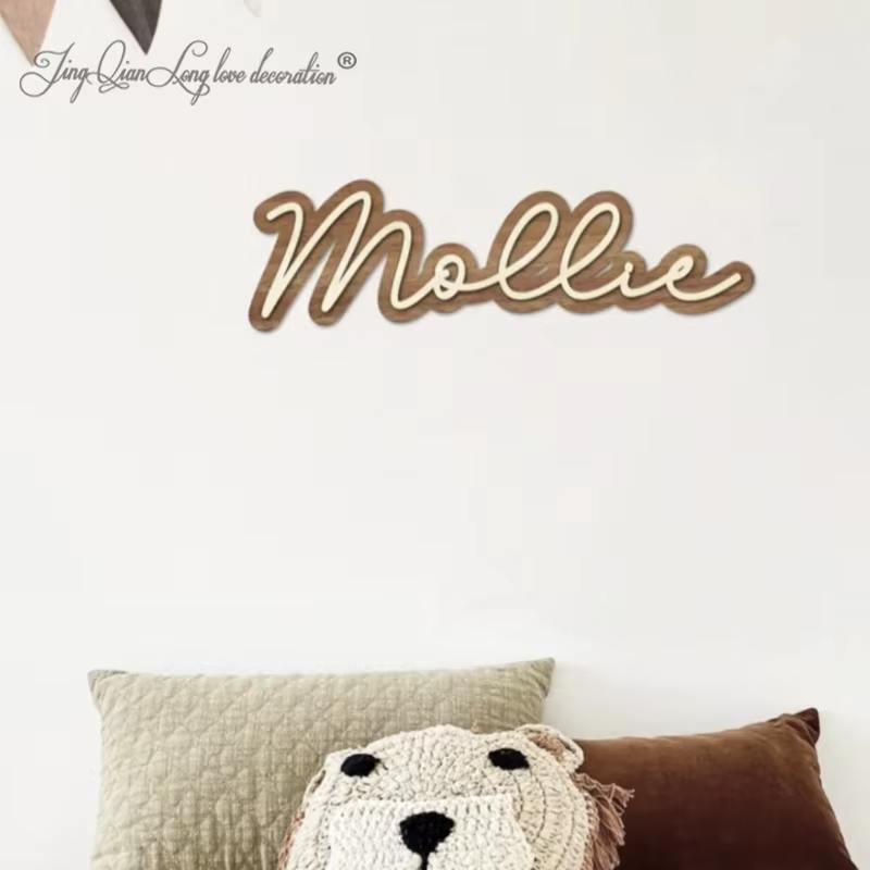 Baby Nursery Modern - Letrero de madera personalizado con nombre