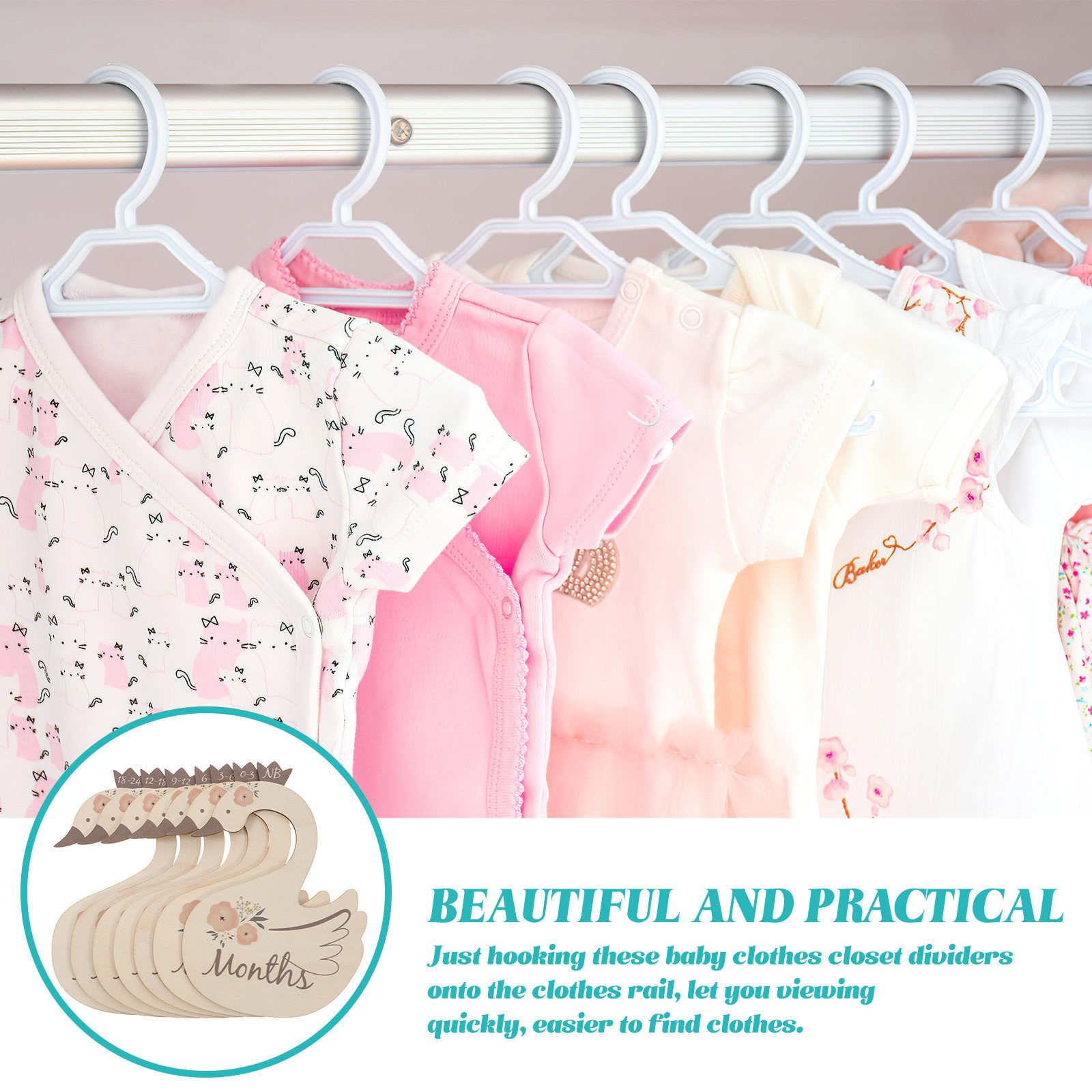 7 Separadores de Tallas de Rop - Baby Nursery Wardrobe reseña y precio