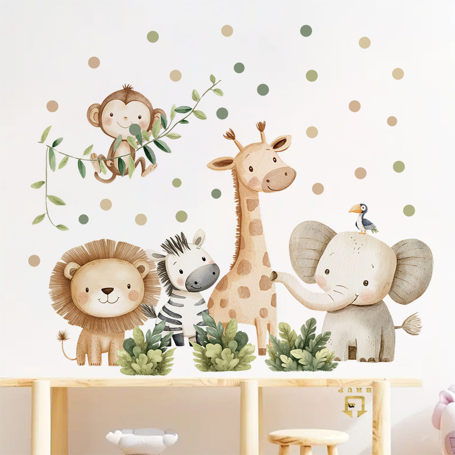 Pegatinas de pared de animales - Baby Nursery Modern reseña y precio