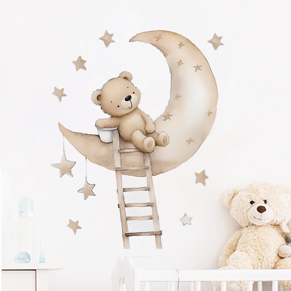 Lindo oso estrella nube pegati - Baby Nursery Decor Ideas reseña y precio