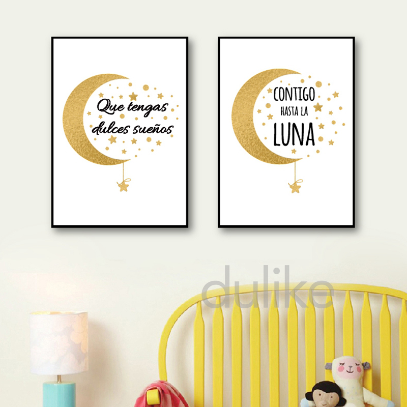 Pintura en lienzo de decoració - Baby Nursery In Spanish reseña y precio