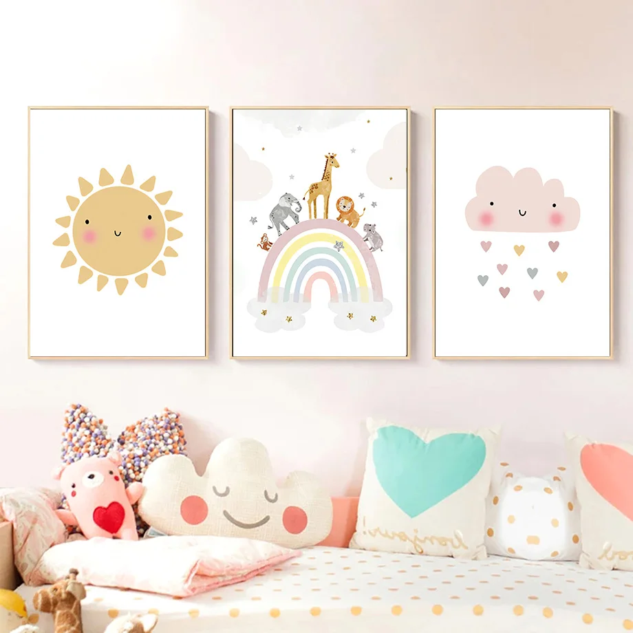 Pósteres nórdicos de jirafa, e - Baby Nursery Decor Ideas reseña y precio