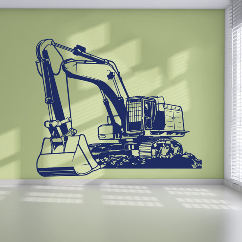 Gran equipo pesado excavadora  - Baby Nursery Wall Mural reseña y precio