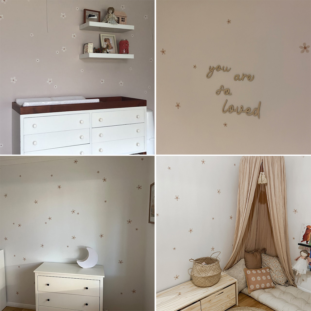 Pegatinas de pared de flores d - Baby Nursery Wall Mural reseña y precio