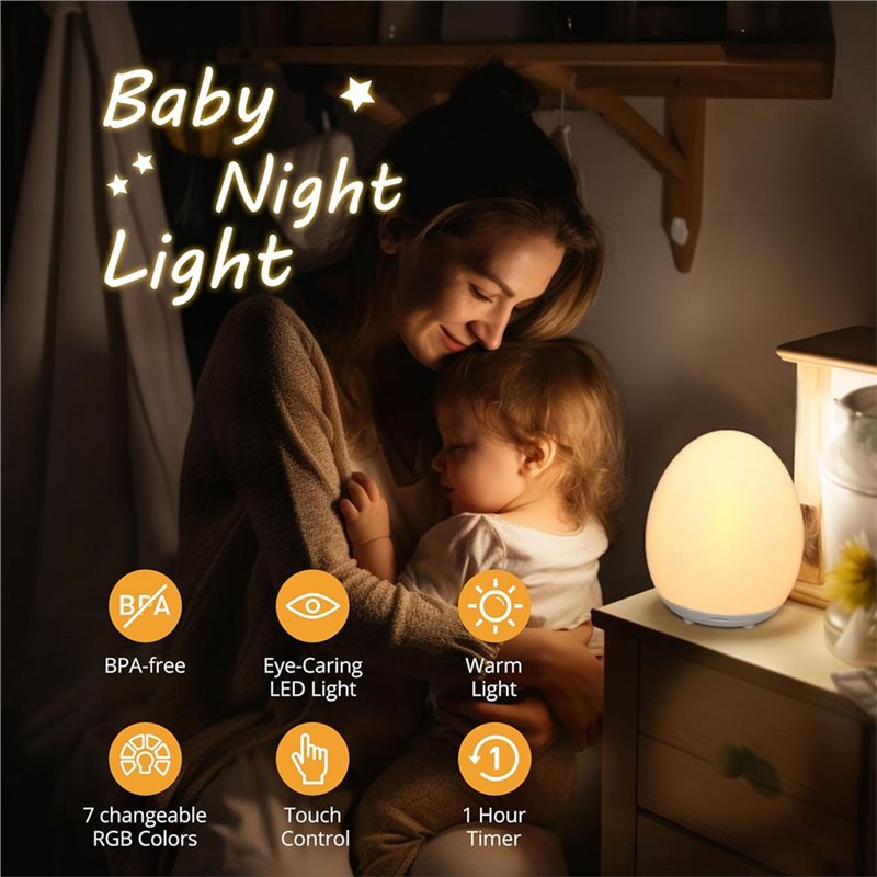 Lámpara Nocturna TKOH-Led para - Baby Nursery Egg Light reseña y precio