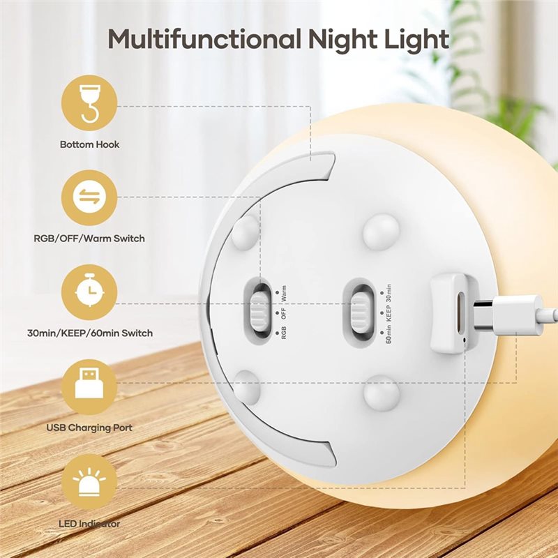 Lámpara Nocturna LED ABUG-Eye- - Baby Nursery Egg Light reseña y precio