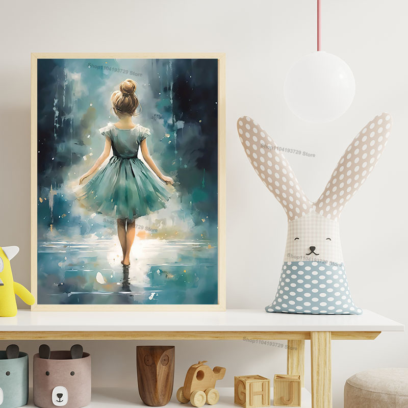 Cuadro de acuarela con diseño  - Baby Nursery Modern reseña y precio