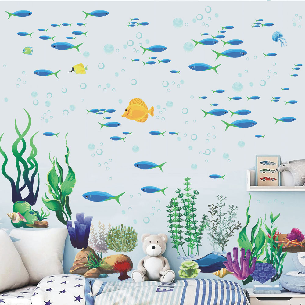 Pegatinas de pared de peces y  - Baby Nursery Under The Sea reseña y precio
