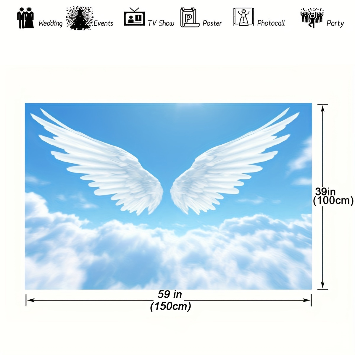 Tapiz de Alas de Ángel y Nubes - Baby Nursery Modern reseña y precio