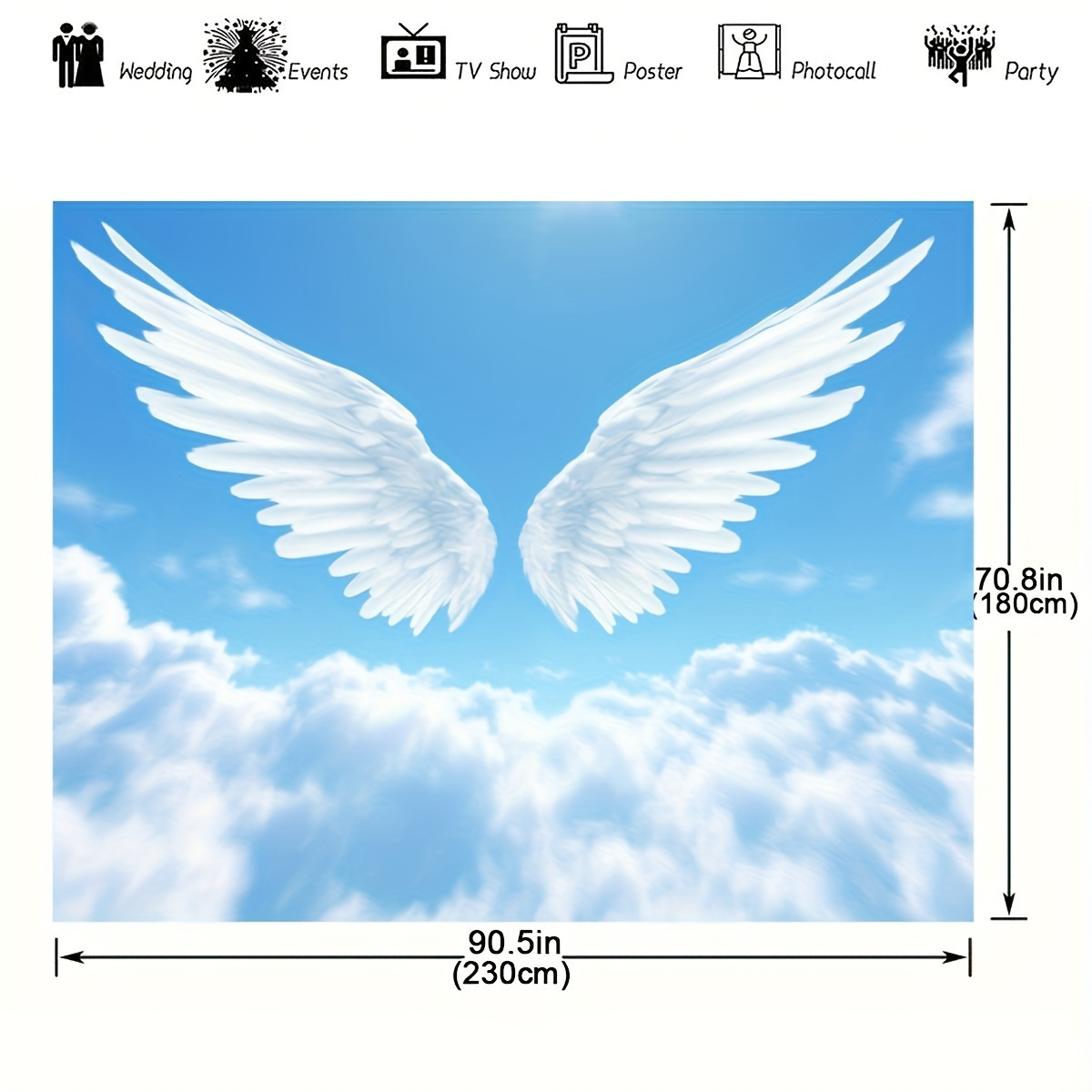 Tapiz de Alas de Ángel y Nubes - Baby Nursery Modern reseña y precio