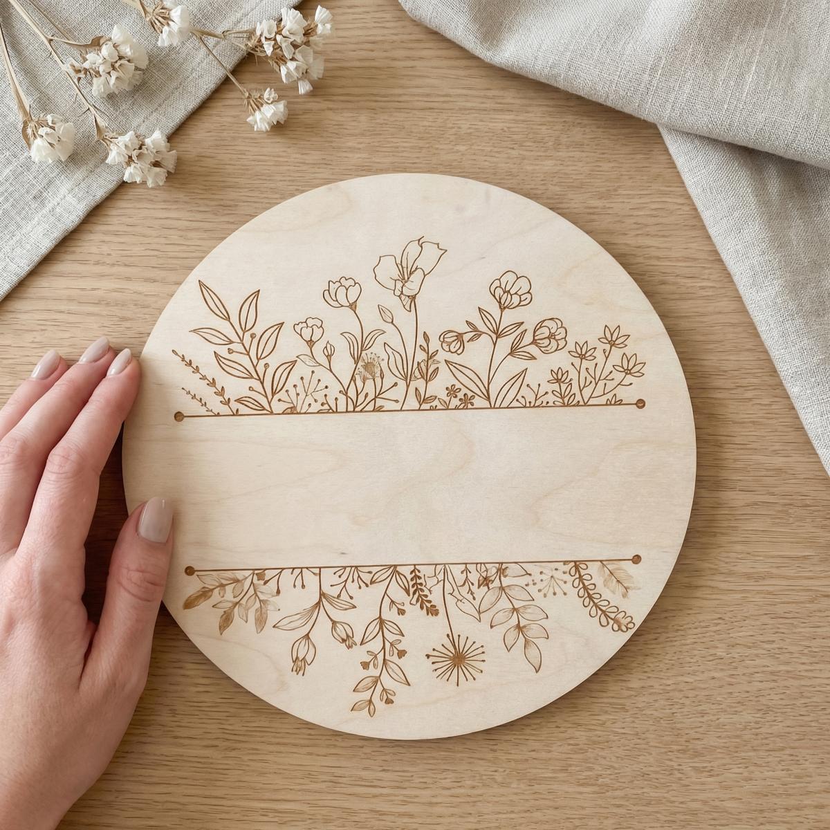 Placa Redonda de Madera con No - Baby Nursery Toy reseña y precio