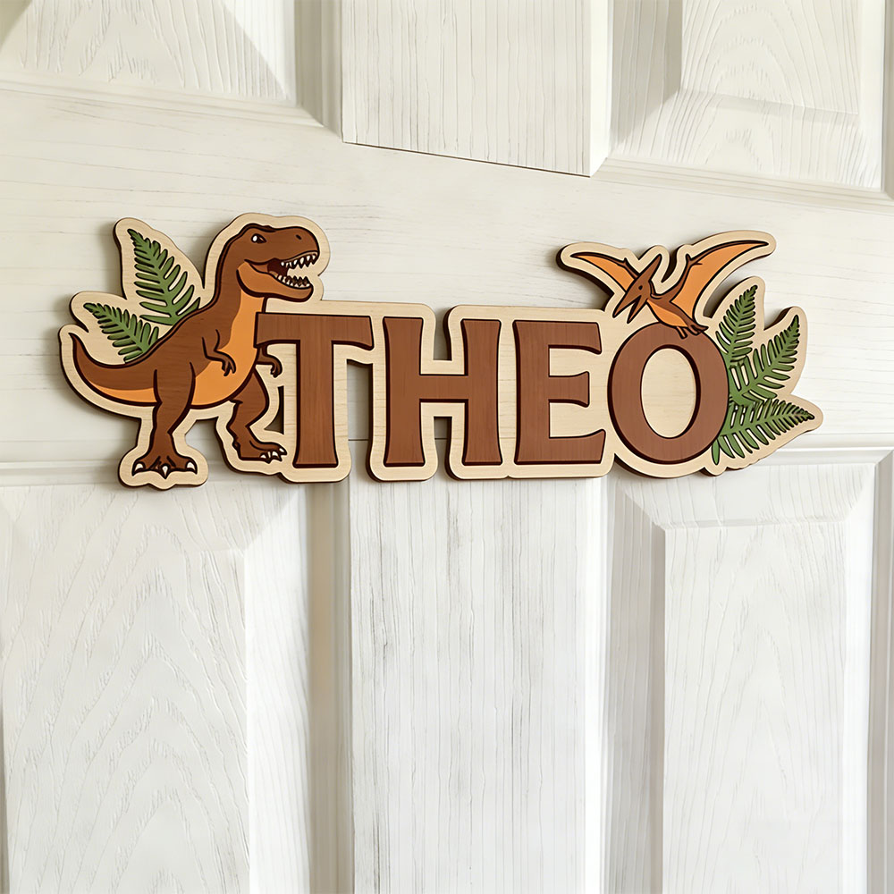 Letrero con nombre de dinosaur - Baby Nursery Toy reseña y precio