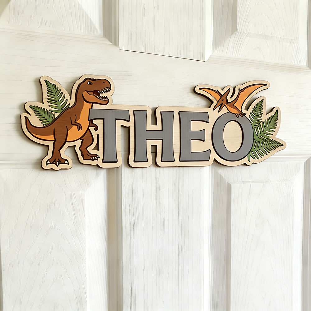 Letrero con nombre de dinosaur - Baby Nursery Toy reseña y precio
