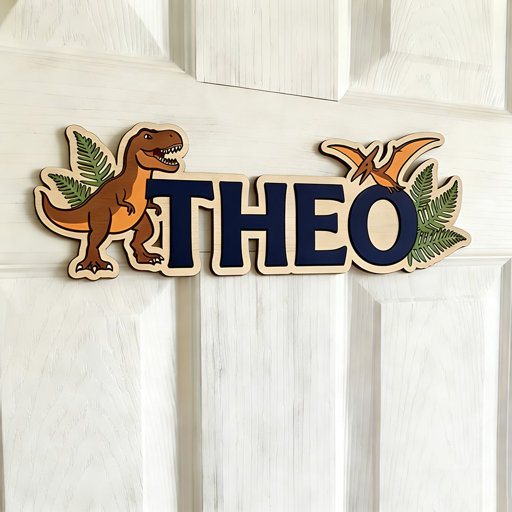 Letrero con nombre de dinosaur - Baby Nursery Toy reseña y precio