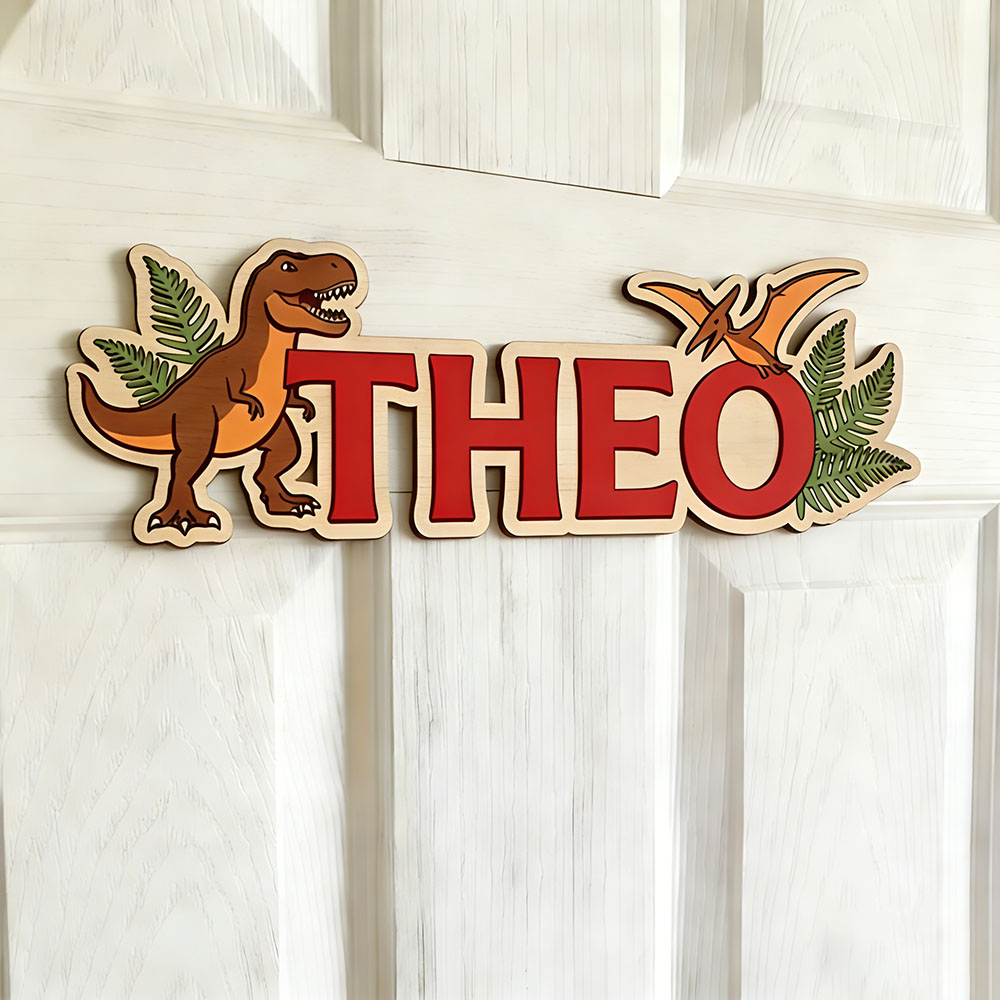 Letrero con nombre de dinosaur - Baby Nursery Toy reseña y precio