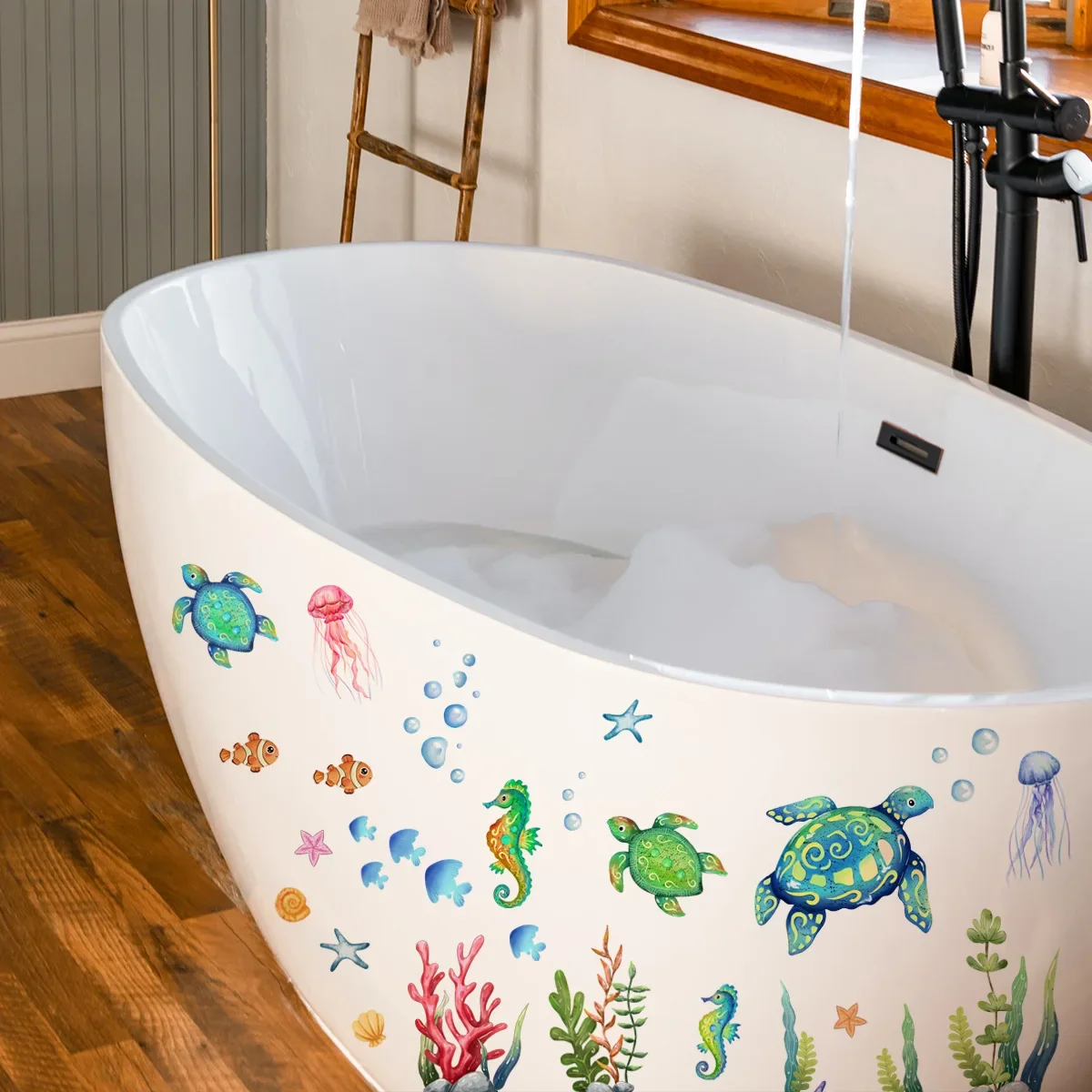 Calcomanías de pared de océano - Baby Nursery Under The Sea reseña y precio