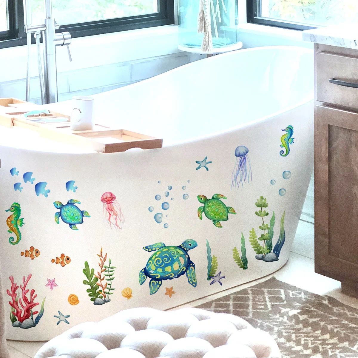 Calcomanías de pared de océano - Baby Nursery Under The Sea reseña y precio