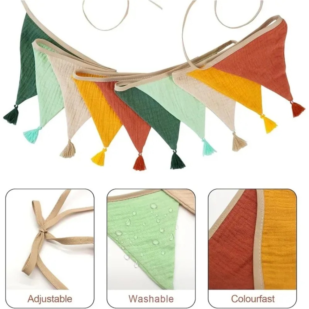 20 Banderines de Tela Multicol - Baby Nursery Bunting reseña y precio