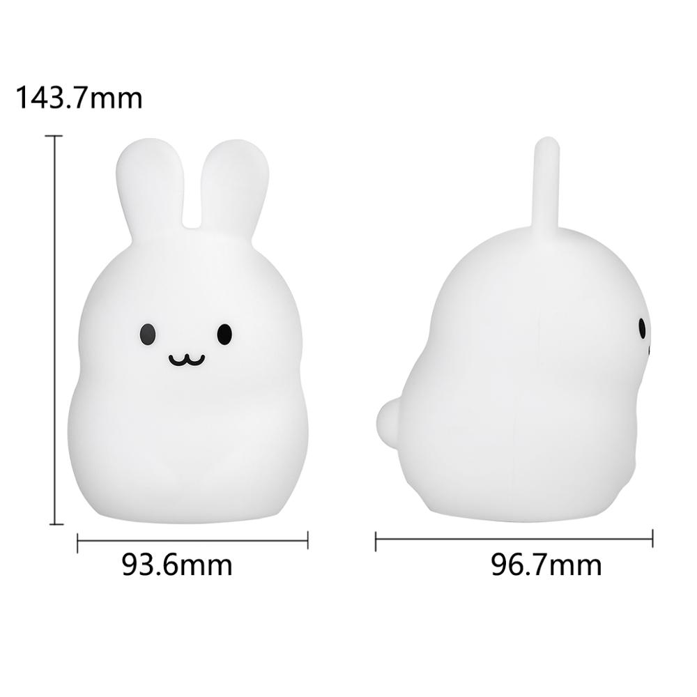 Luz nocturna de conejo con Sen - Baby Nursery Egg Light reseña y precio
