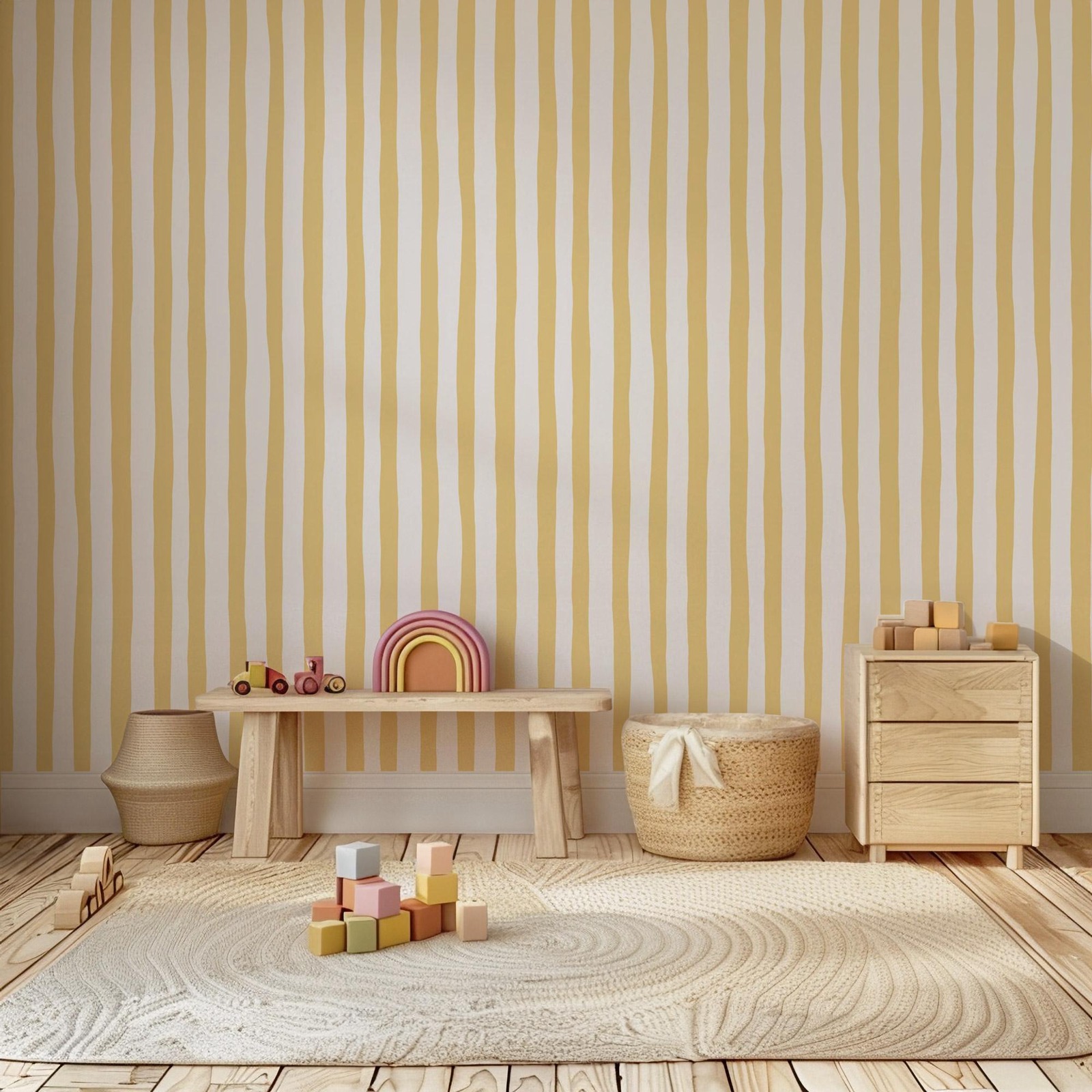 Papel pintado Sunshine Yellow  - Baby Nursery Peel And Stick Wallpaper reseña y precio
