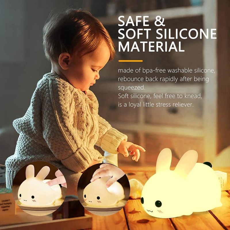 Luz LED nocturna de conejo con - Baby Nursery Egg Light reseña y precio