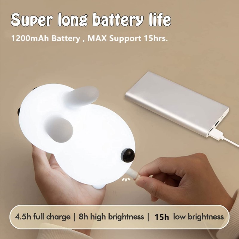 Luz LED nocturna de conejo con - Baby Nursery Egg Light reseña y precio