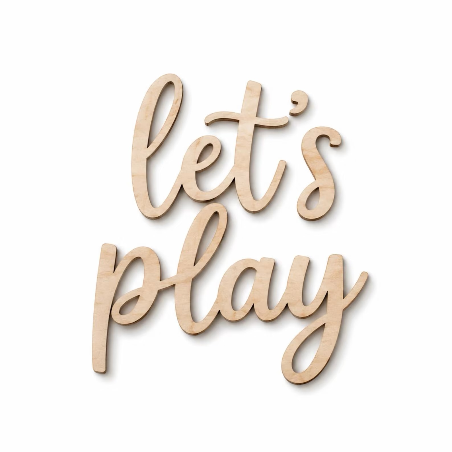 Letrero de Madera 'Let's Play' - Baby Nursery Toy reseña y precio