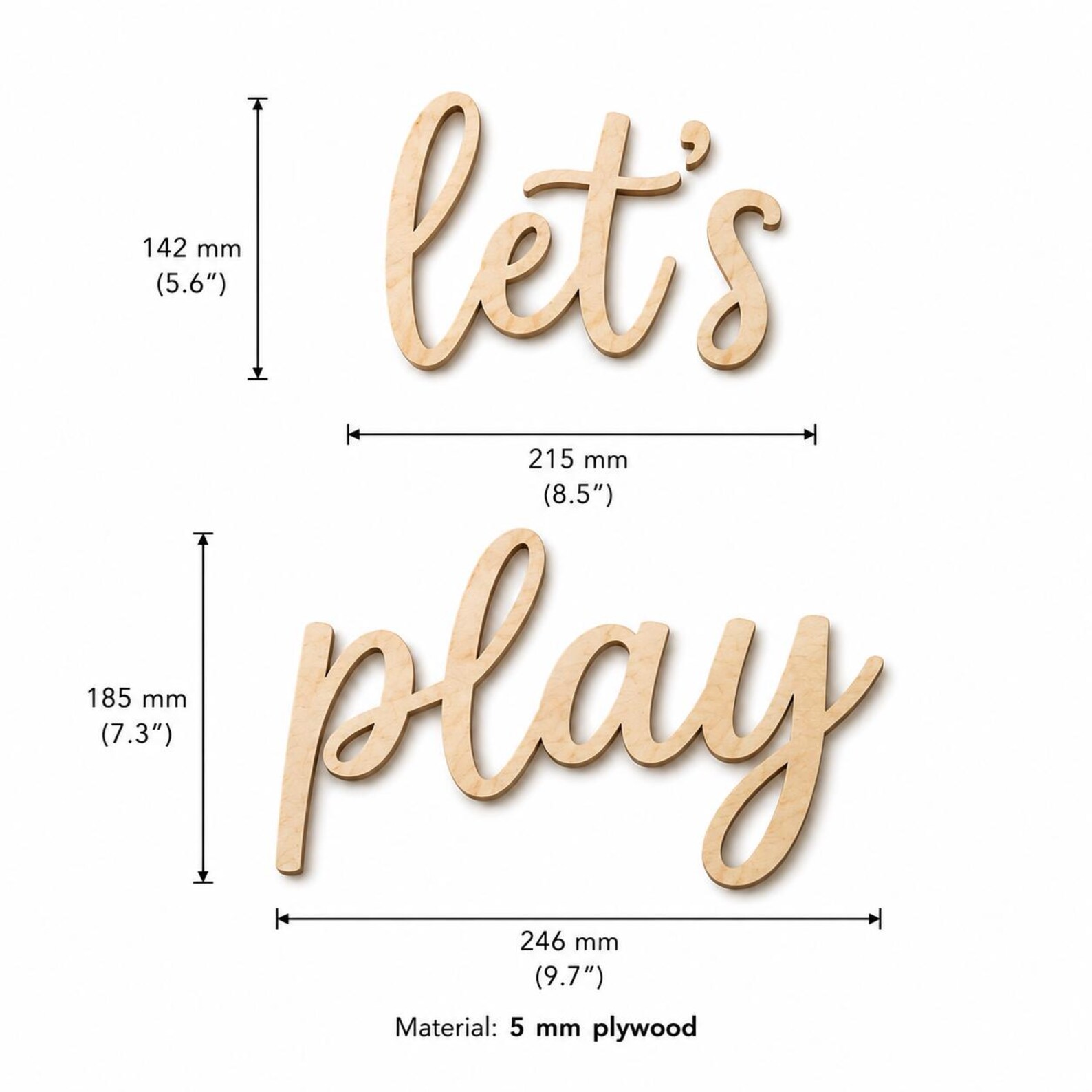 Letrero de Madera 'Let's Play' - Baby Nursery Toy reseña y precio