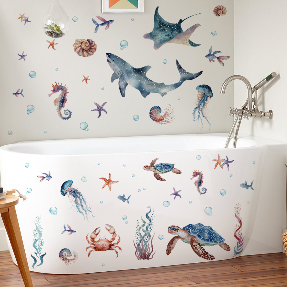 Pegatina de pared de vida mari - Baby Nursery Under The Sea reseña y precio