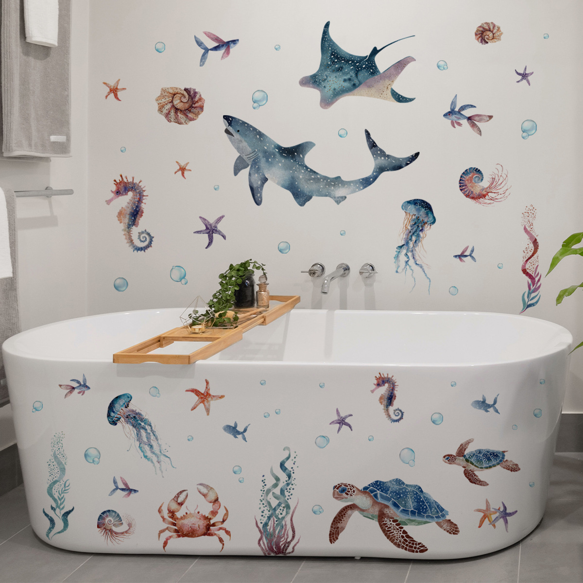 Pegatina de pared de vida mari - Baby Nursery Under The Sea reseña y precio