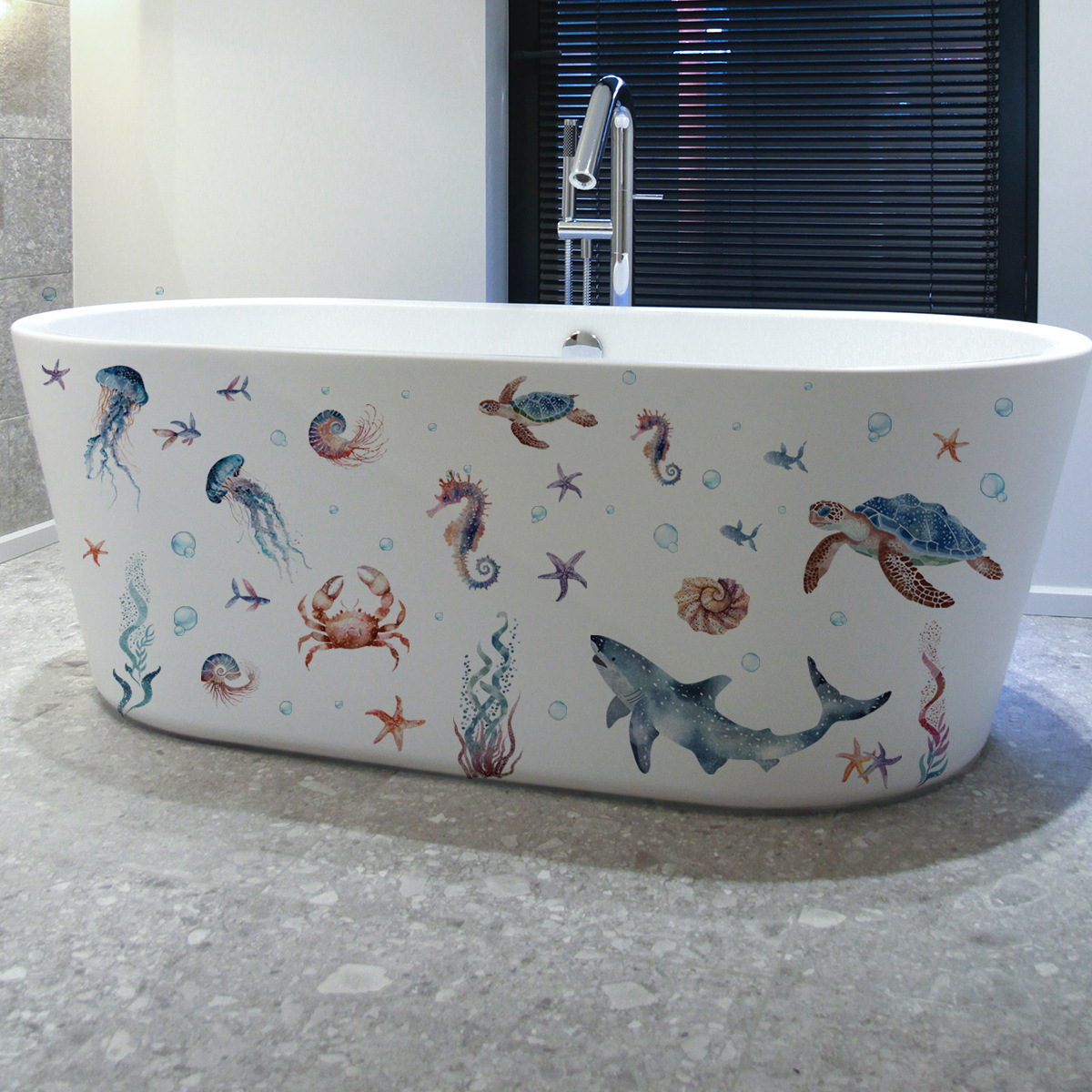 Pegatina de pared de vida mari - Baby Nursery Under The Sea reseña y precio