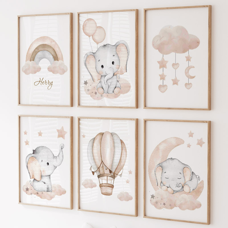 Lindo elefante globo caliente  - Baby Nursery Modern reseña y precio