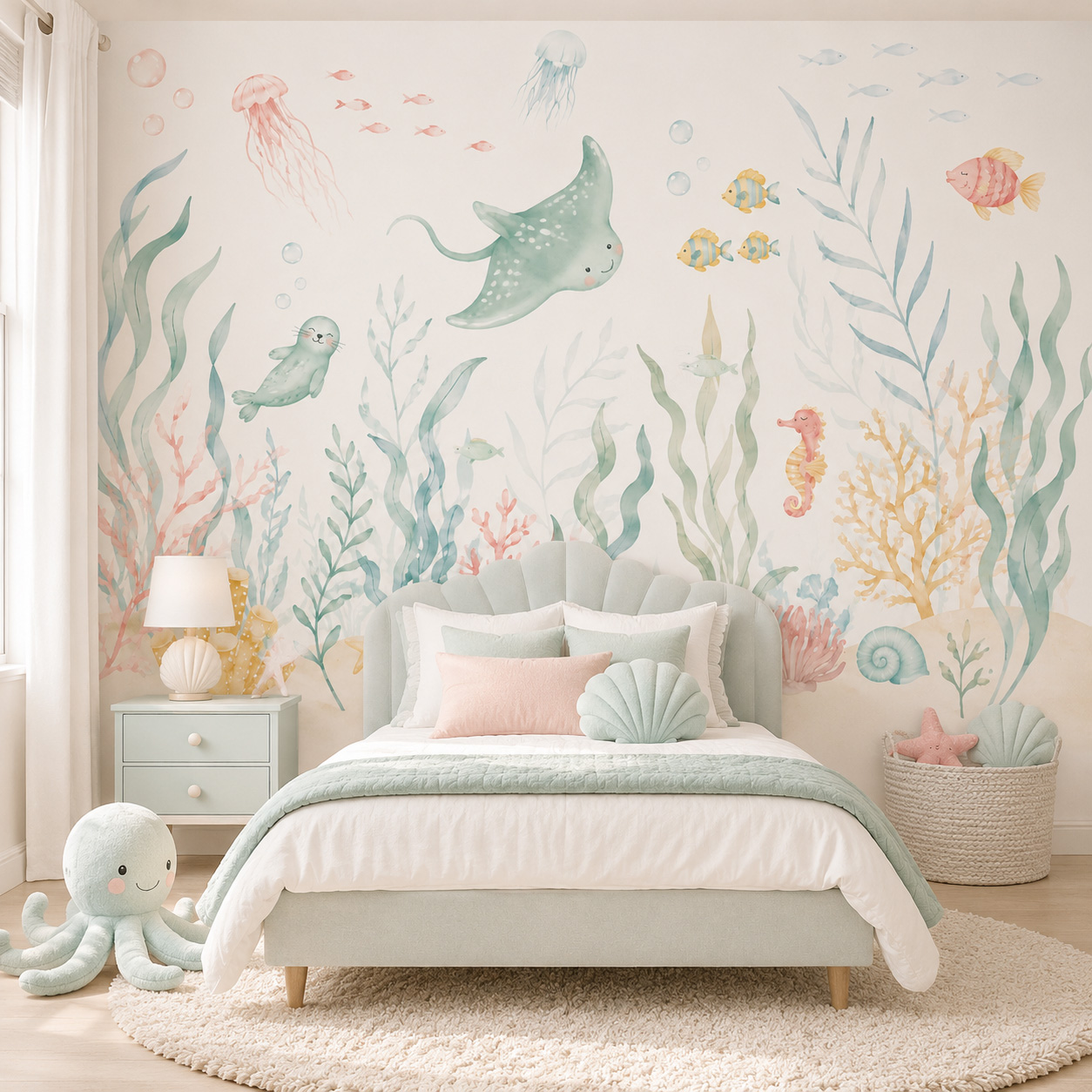 Papel Tapiz Autoadhesivo de An - Baby Nursery Peel And Stick Wallpaper reseña y precio