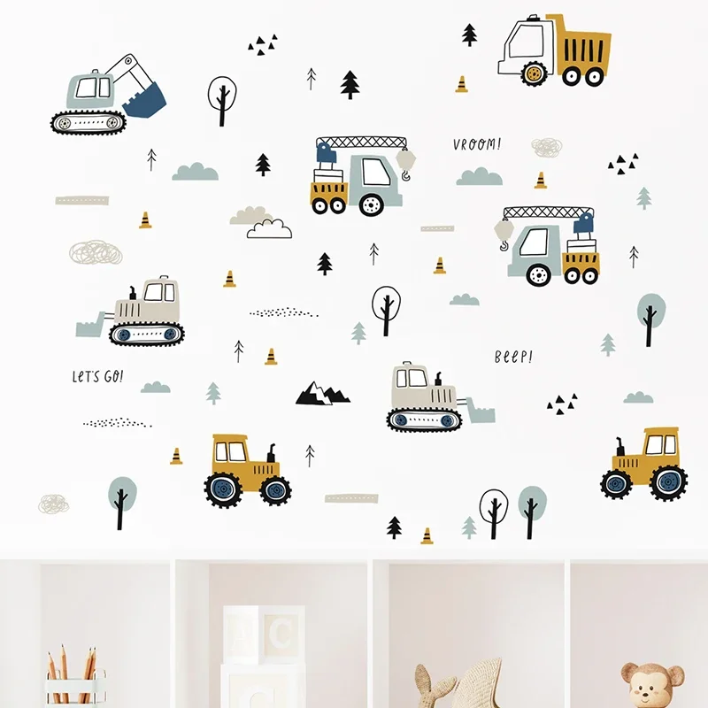Pegatinas de pared de camión d - Baby Nursery Wall Mural reseña y precio