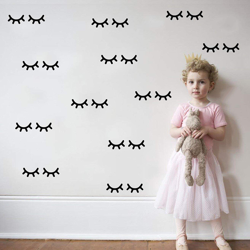 Pegatinas de pared de pestañas - Baby Nursery Decor Ideas reseña y precio