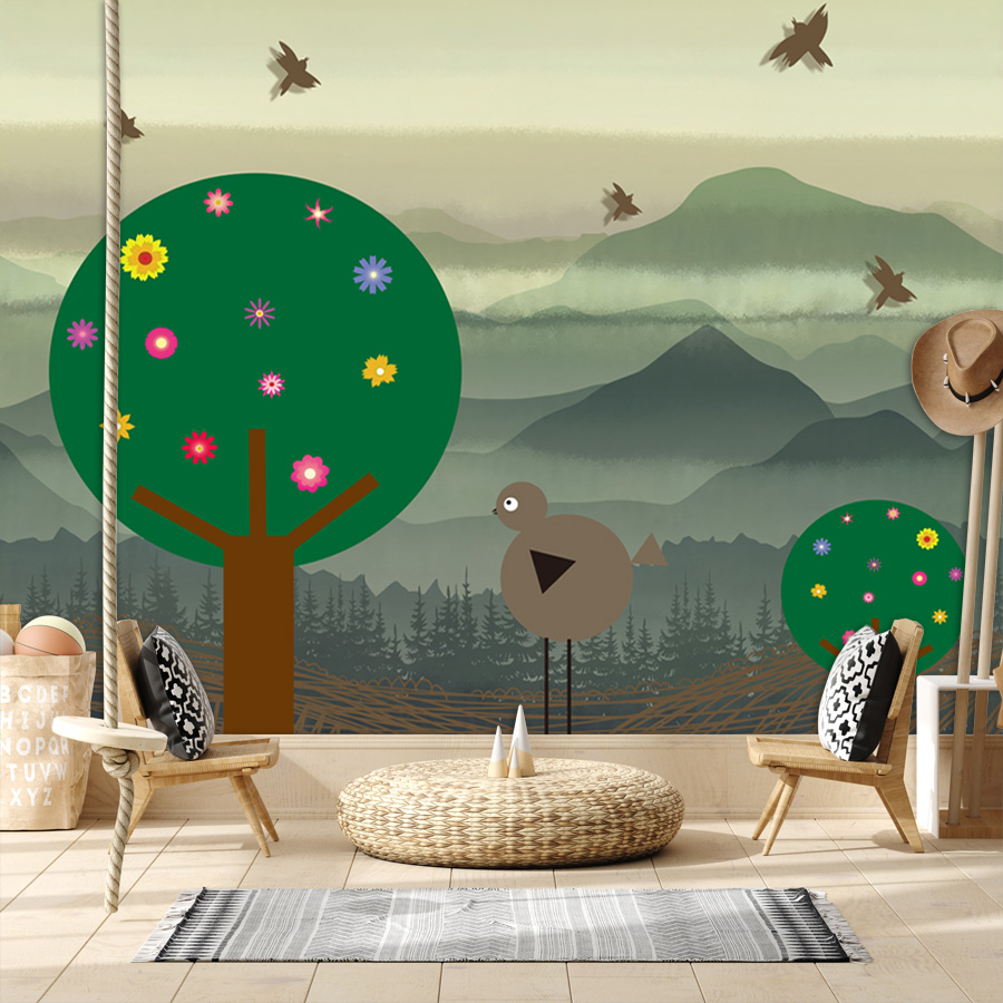 Papel pintado de bosque person - Baby Nursery Peel And Stick Wallpaper reseña y precio