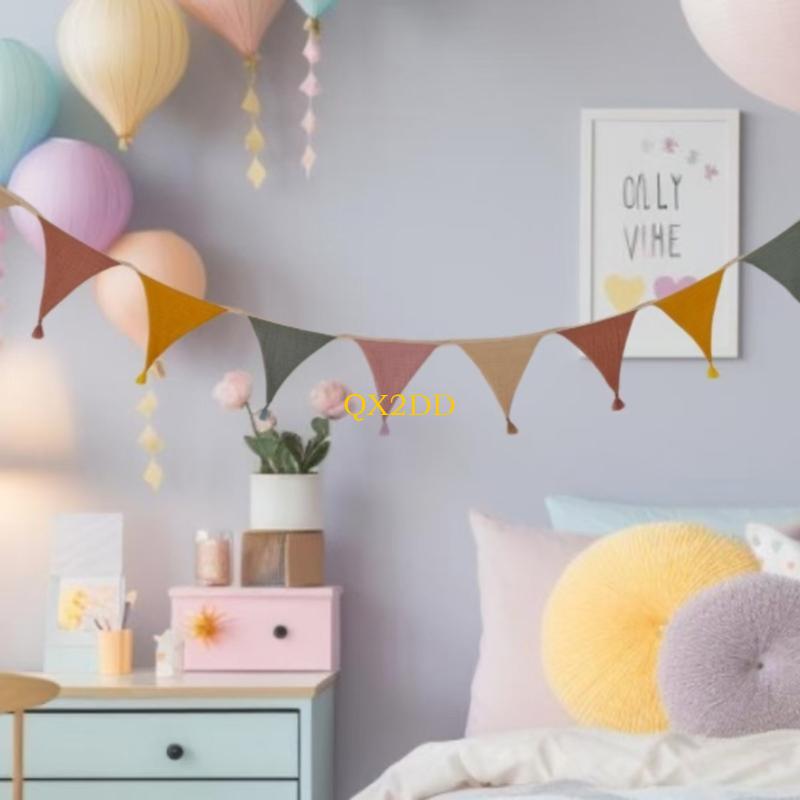 QX2D Banderines tela suave Ban - Baby Nursery Bunting reseña y precio