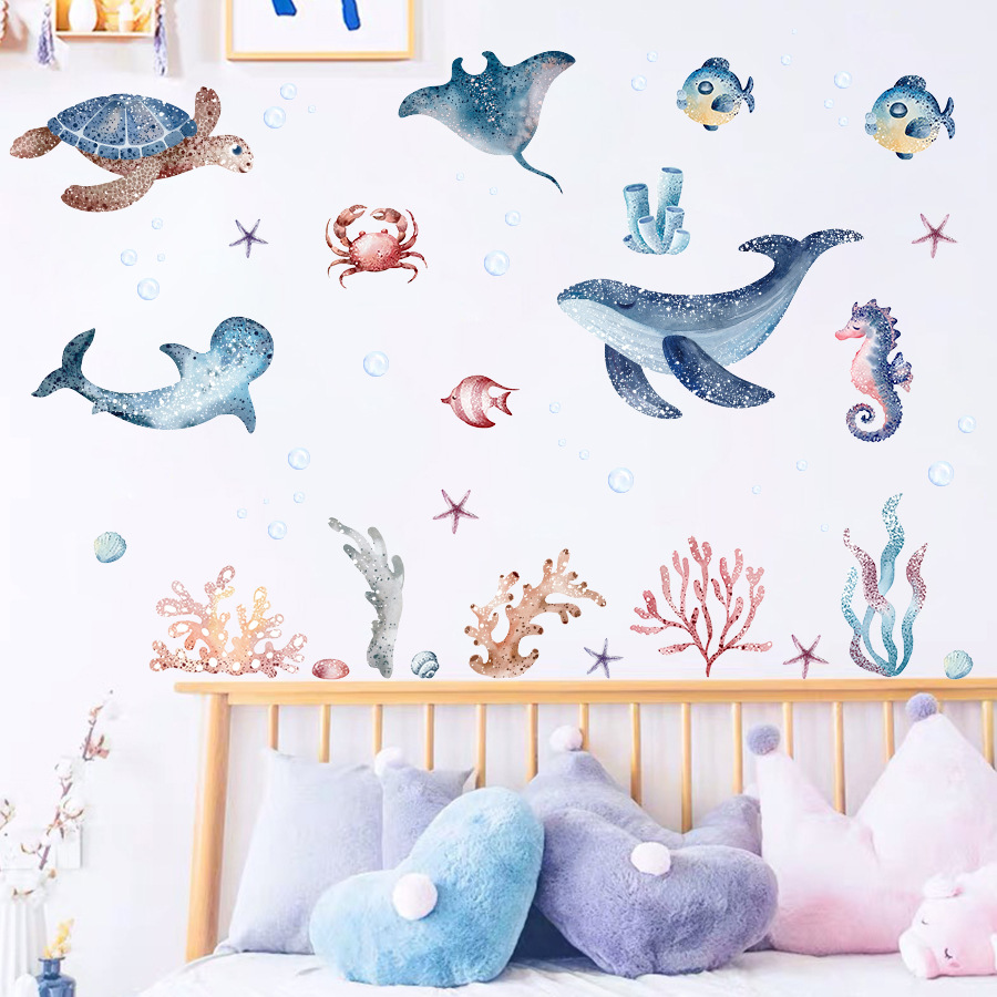 Pegatina de pared de Mundo Mar - Baby Nursery Under The Sea reseña y precio