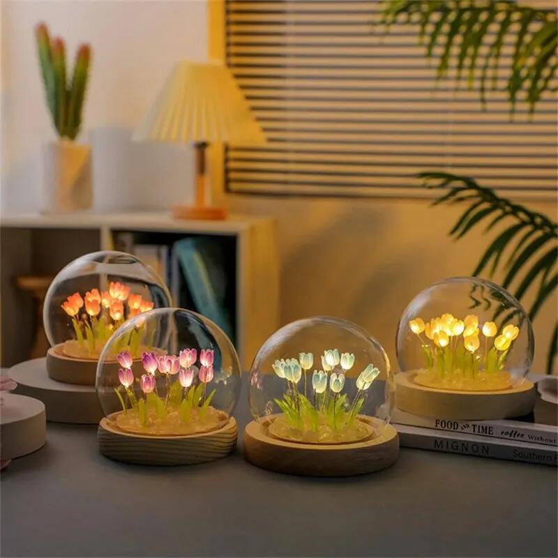 Flor de tulipán Artificial, ad - Baby Nursery Egg Light reseña y precio